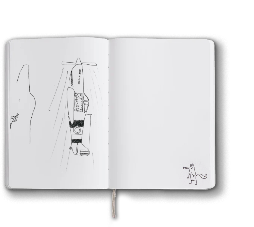 Author profile card notebook style